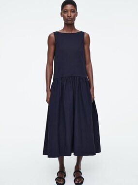 COS | Dresses | Cos Light Blue Midi Dress | Poshmark